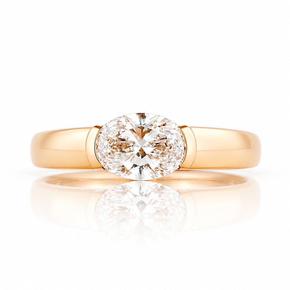 Akari, an oval cut Lab Diamond Ring - Victoria's Jewellery