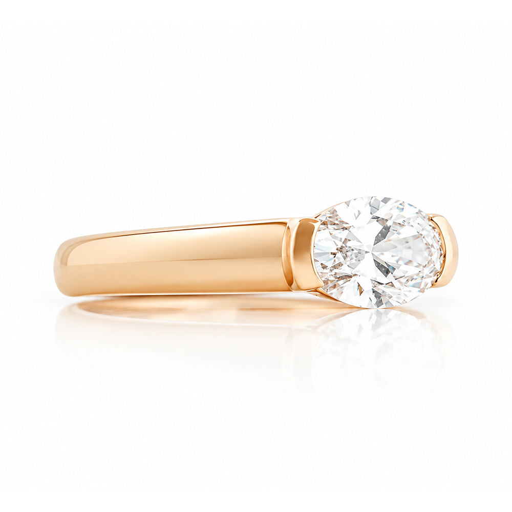 Akari, an oval cut Lab Diamond Ring - Victoria's Jewellery