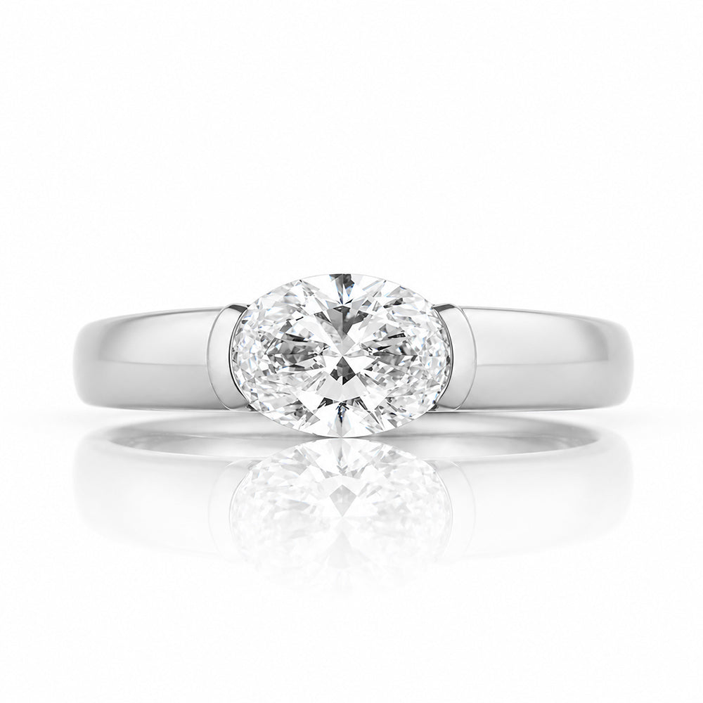 Akari, an oval cut Lab Diamond Ring - Victoria's Jewellery