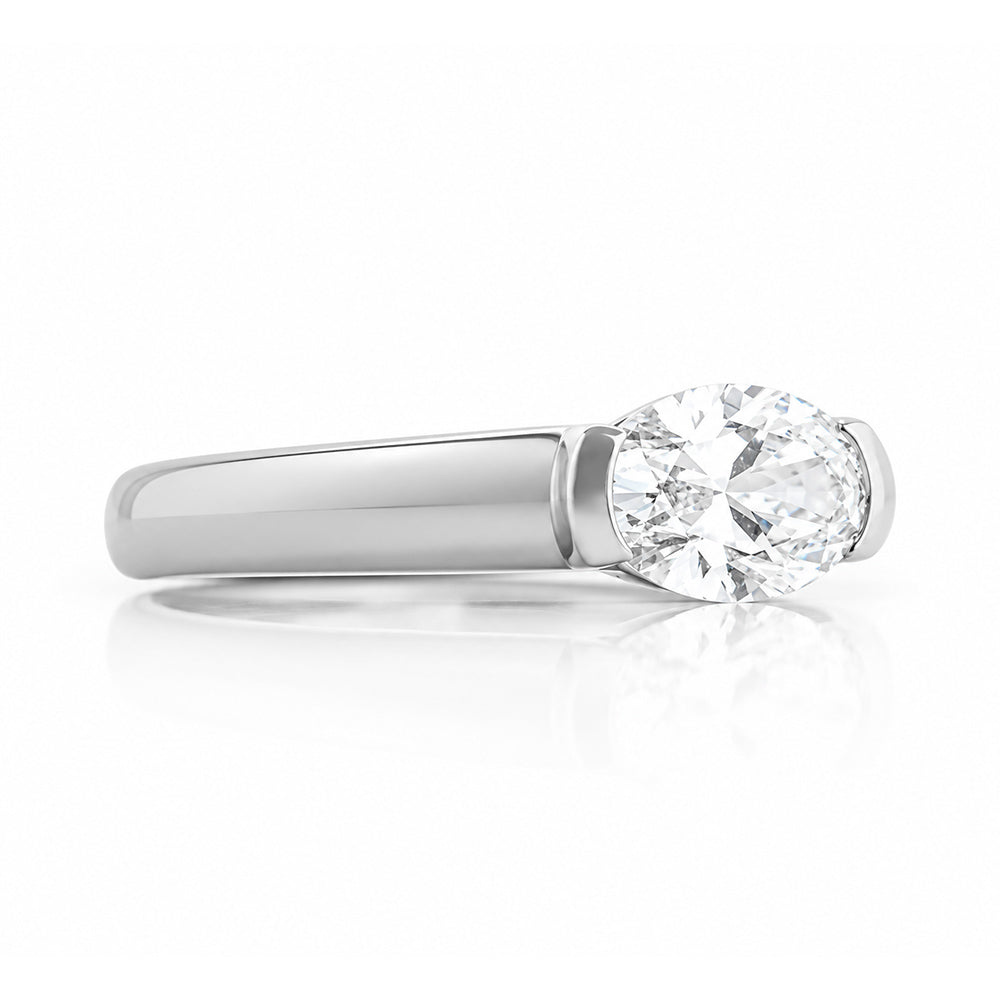 Akari, an oval cut Lab Diamond Ring - Victoria's Jewellery