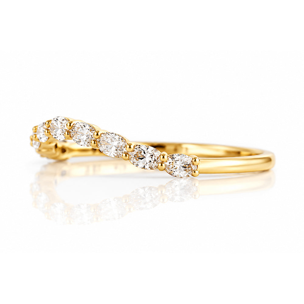 Kayla, an Oval cut Lab Diamond Wedding Band - Victoria's Jewellery