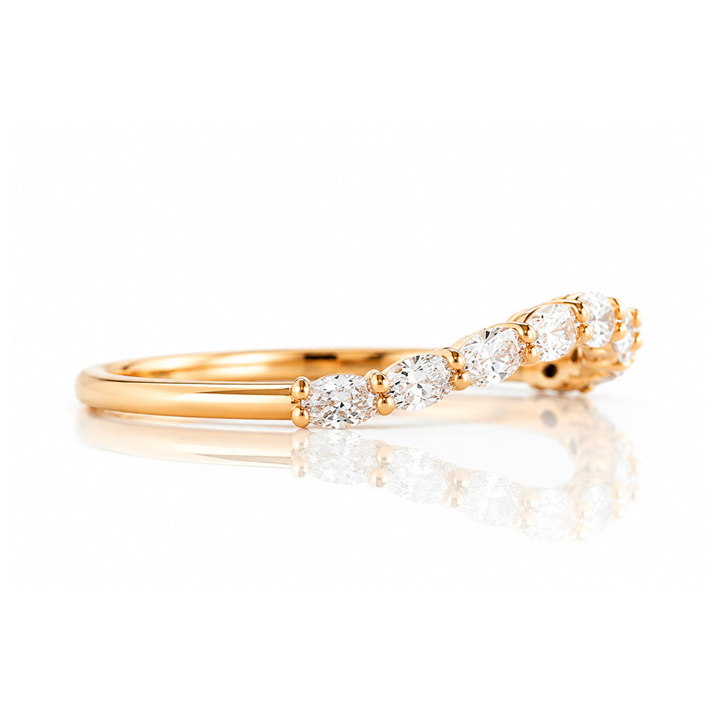 Kayla, an Oval cut Lab Diamond Wedding Band - Victoria's Jewellery