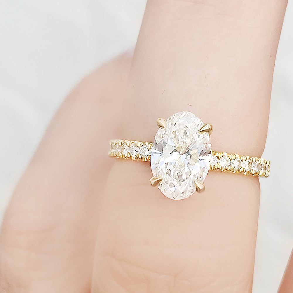 Emma, Oval cut Lab Diamond Ring - 2.5ct - Victoria's Jewellery