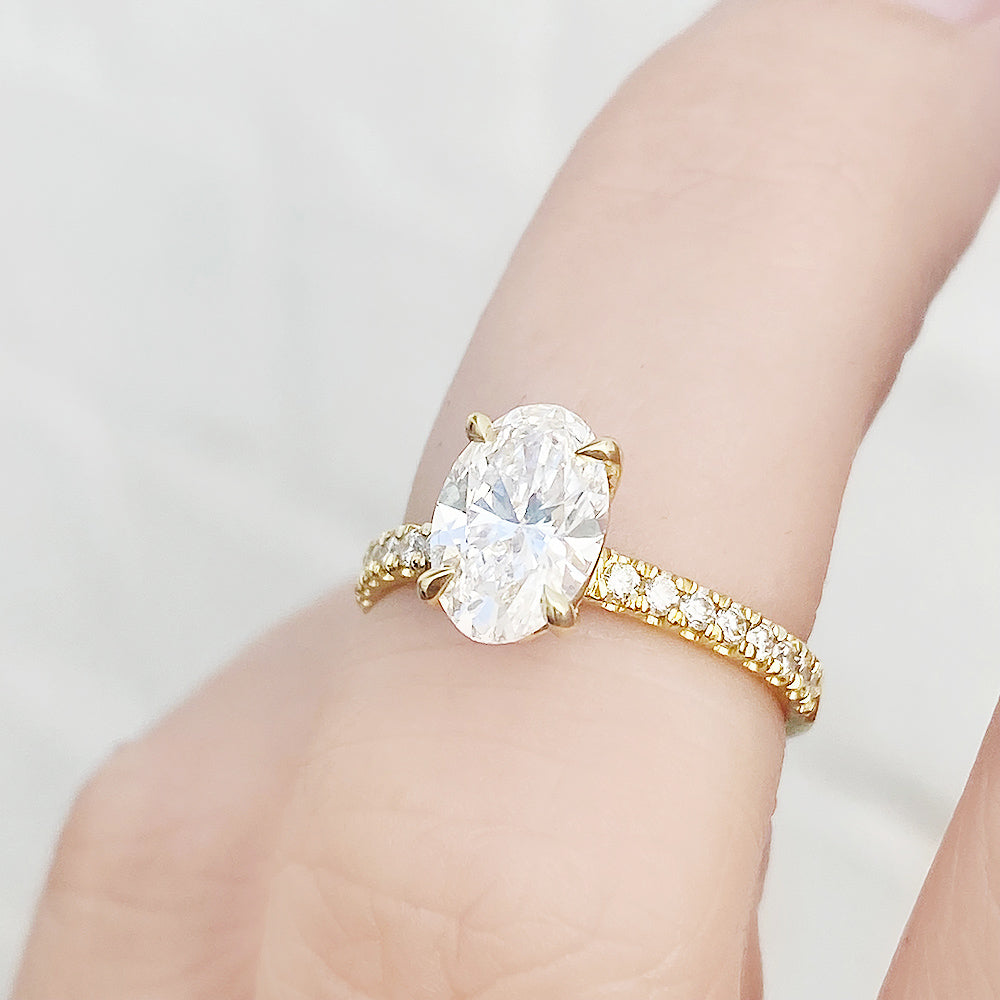 Emma, Oval cut Lab Diamond Ring - 2.5ct - Victoria's Jewellery