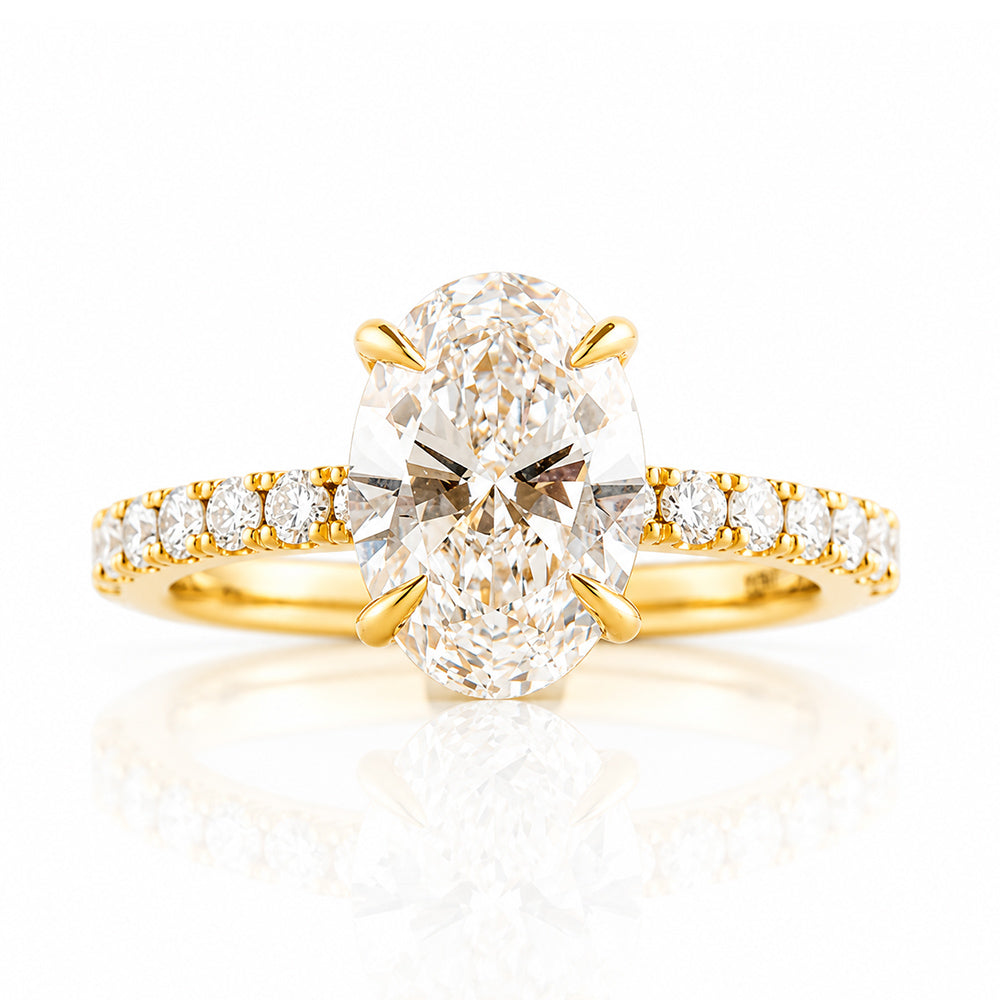 Emma, Oval cut Lab Diamond Ring - 2.5ct - Victoria's Jewellery