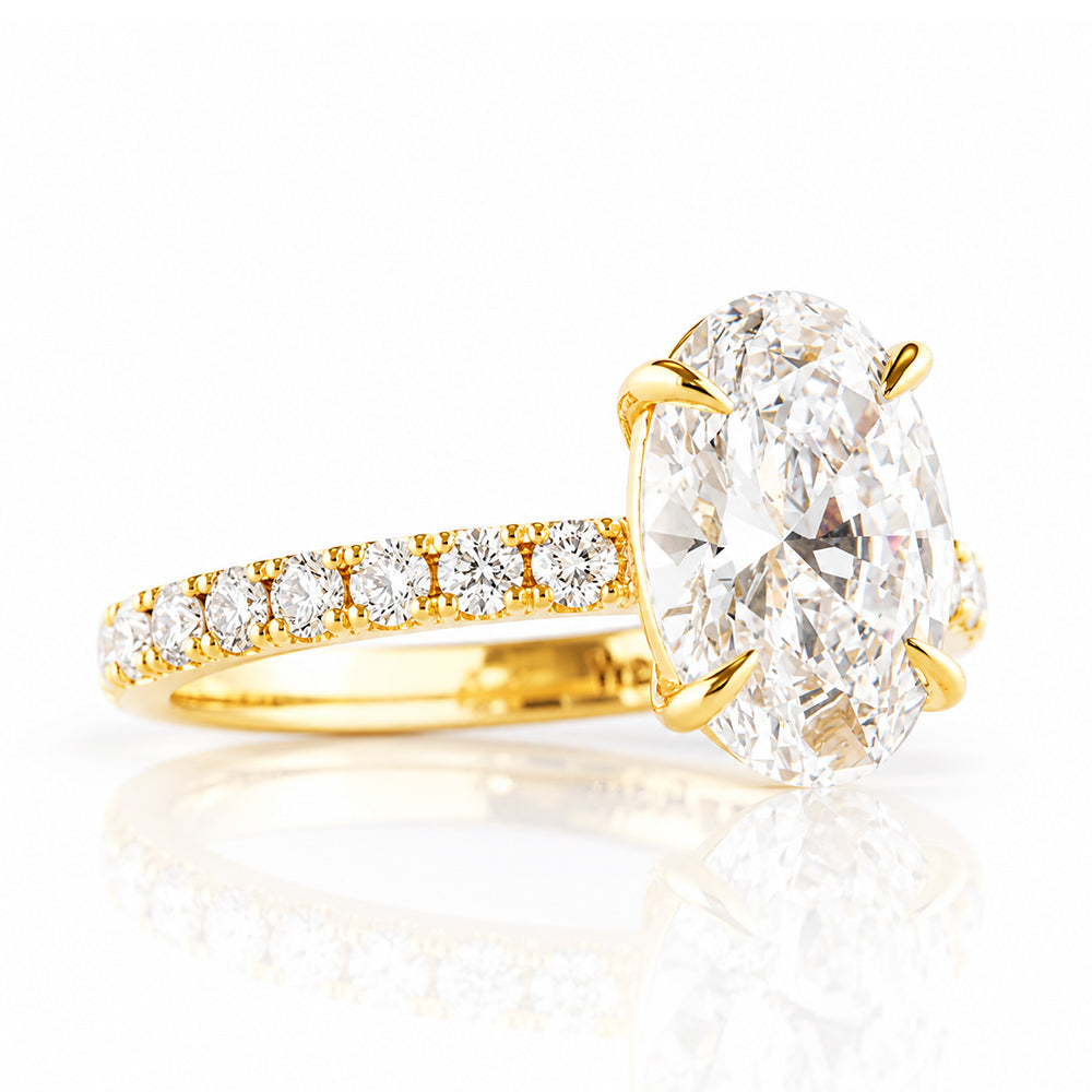 Emma, Oval cut Lab Diamond Ring - 2.5ct - Victoria's Jewellery