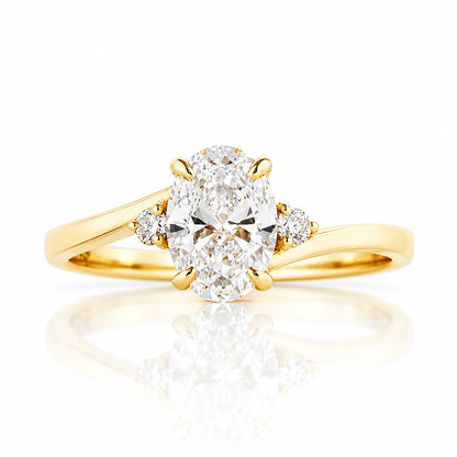 Georgie, a Lab Diamond Trilogy Ring - 1ct - Victoria's Jewellery