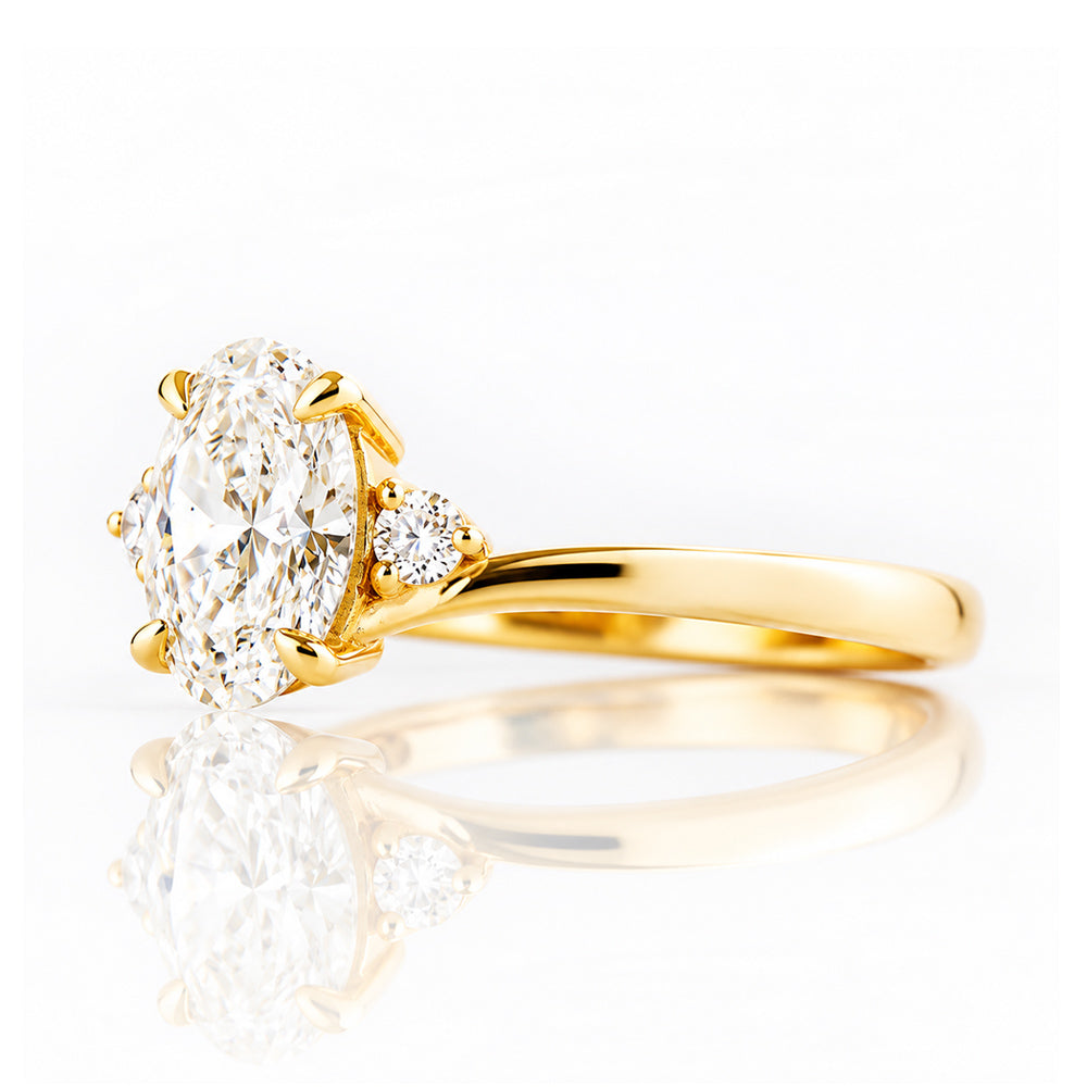 Georgie, a Lab Diamond Trilogy Ring - 1ct - Victoria's Jewellery