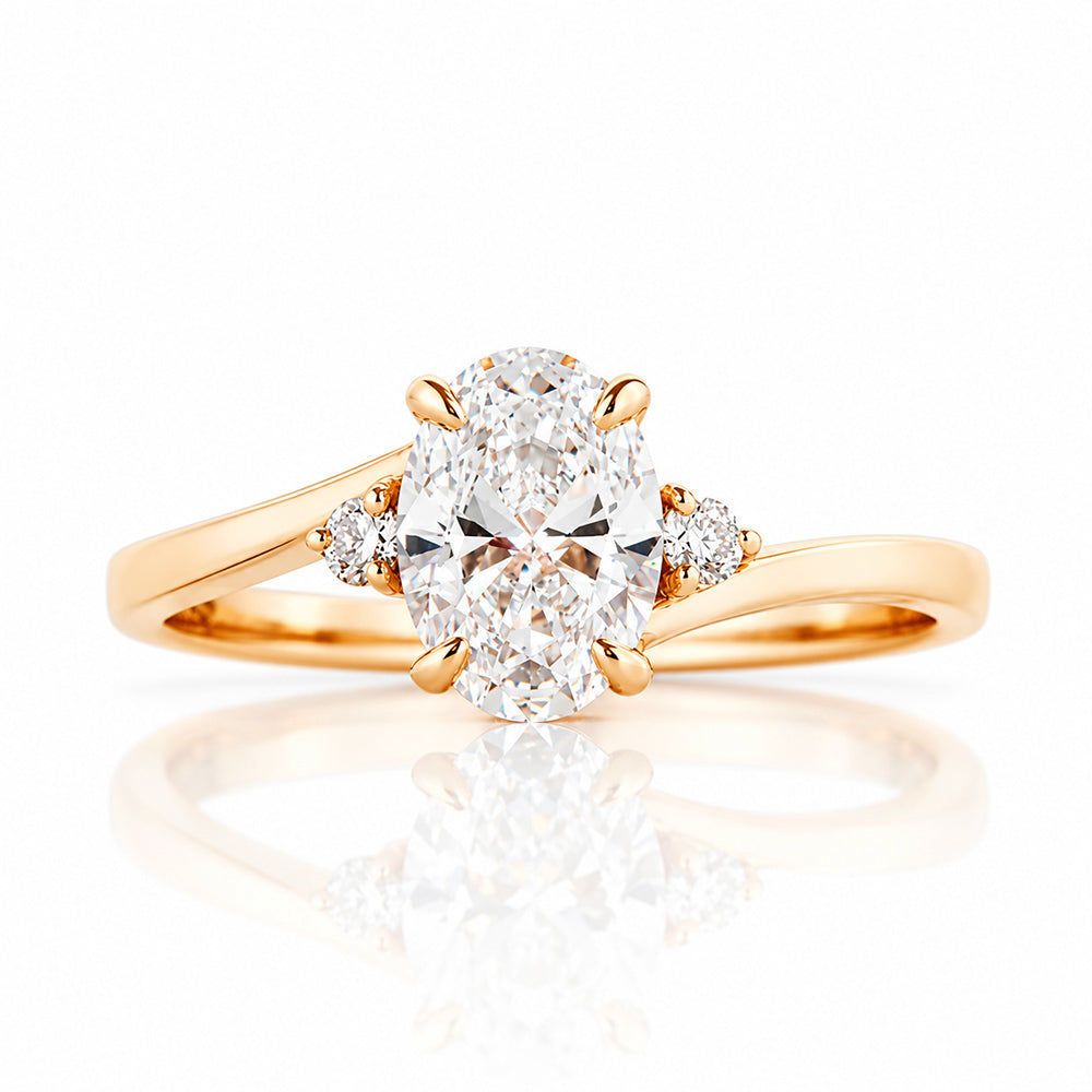 Georgie, a Lab Diamond Trilogy Ring - 1ct - Victoria's Jewellery