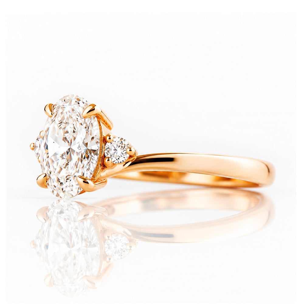 Georgie, a Lab Diamond Trilogy Ring - 1ct - Victoria's Jewellery