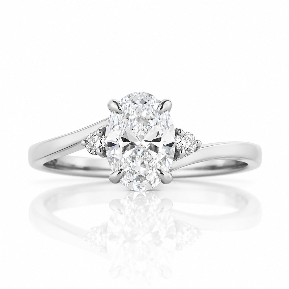 Georgie, a Lab Diamond Trilogy Ring - 1ct - Victoria's Jewellery