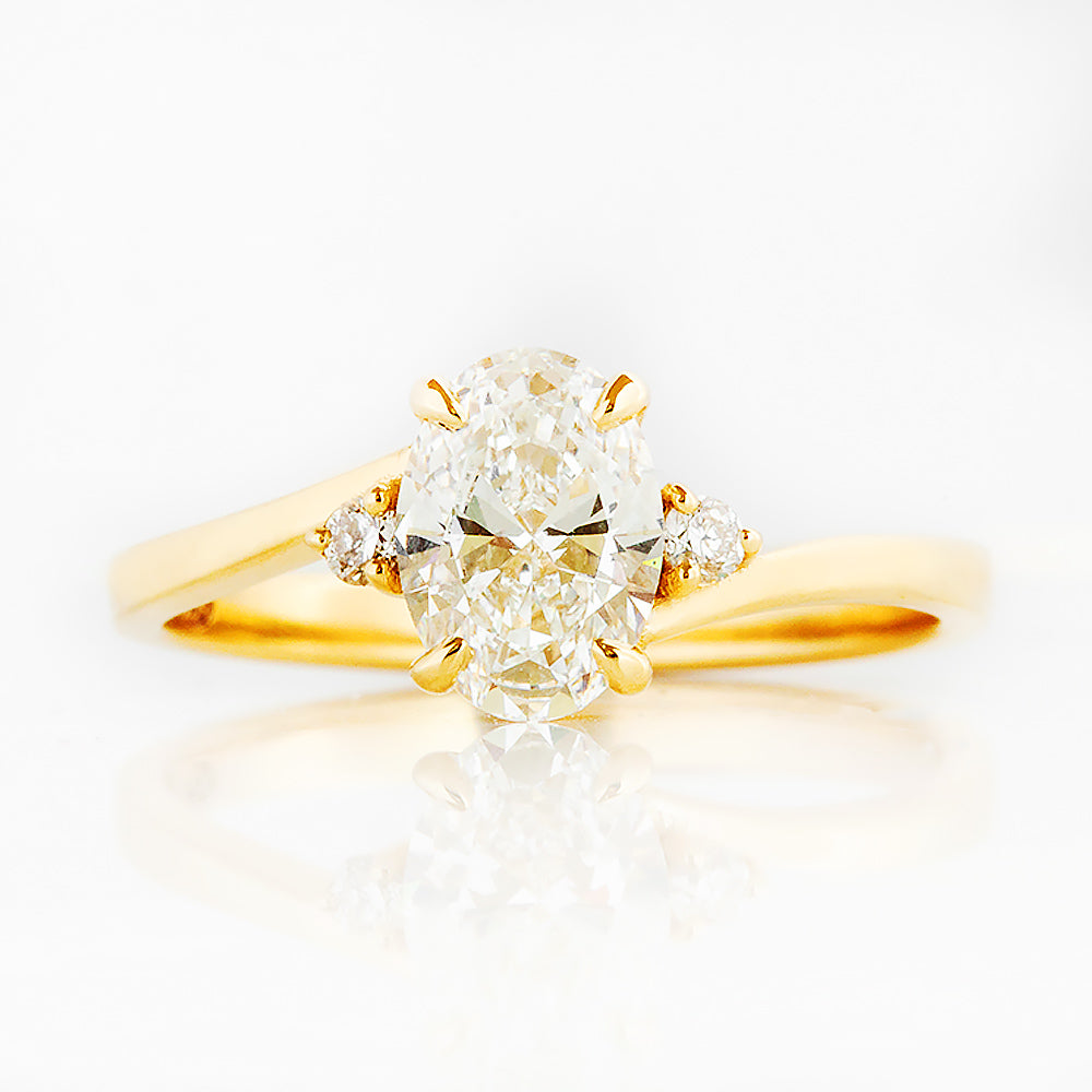 Georgie, a Lab Diamond Trilogy Ring - 1ct