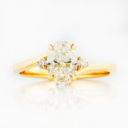 Georgie, a Lab Diamond Trilogy Ring - 1ct