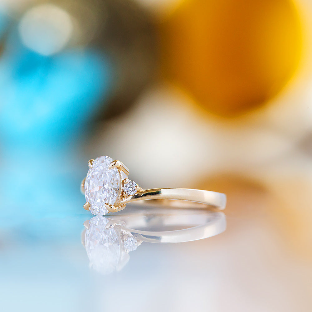 Georgie, a Lab Diamond Trilogy Ring - 1ct