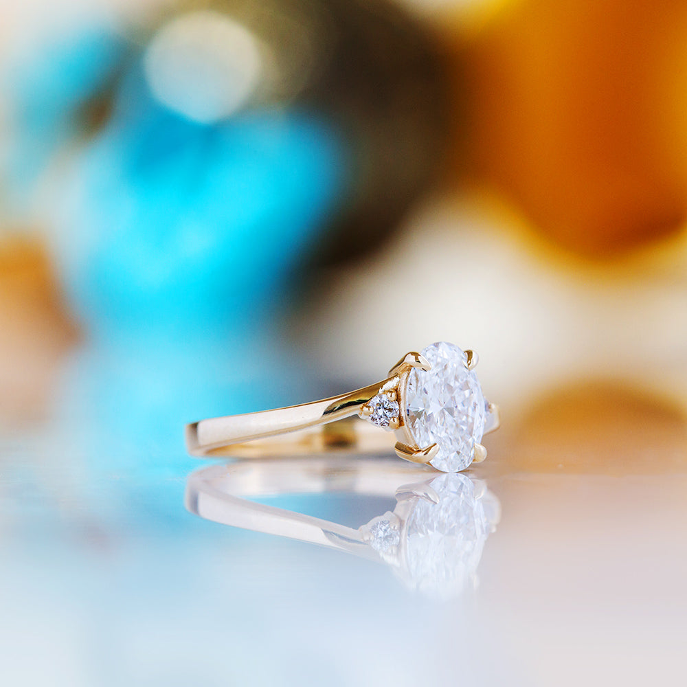Georgie, a Lab Diamond Trilogy Ring - 1ct