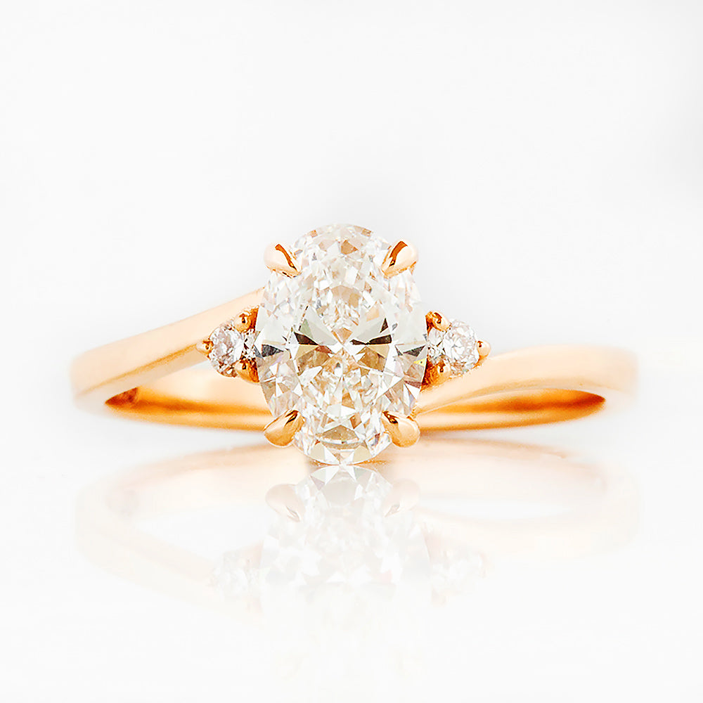 Georgie, a Lab Diamond Trilogy Ring - 1ct