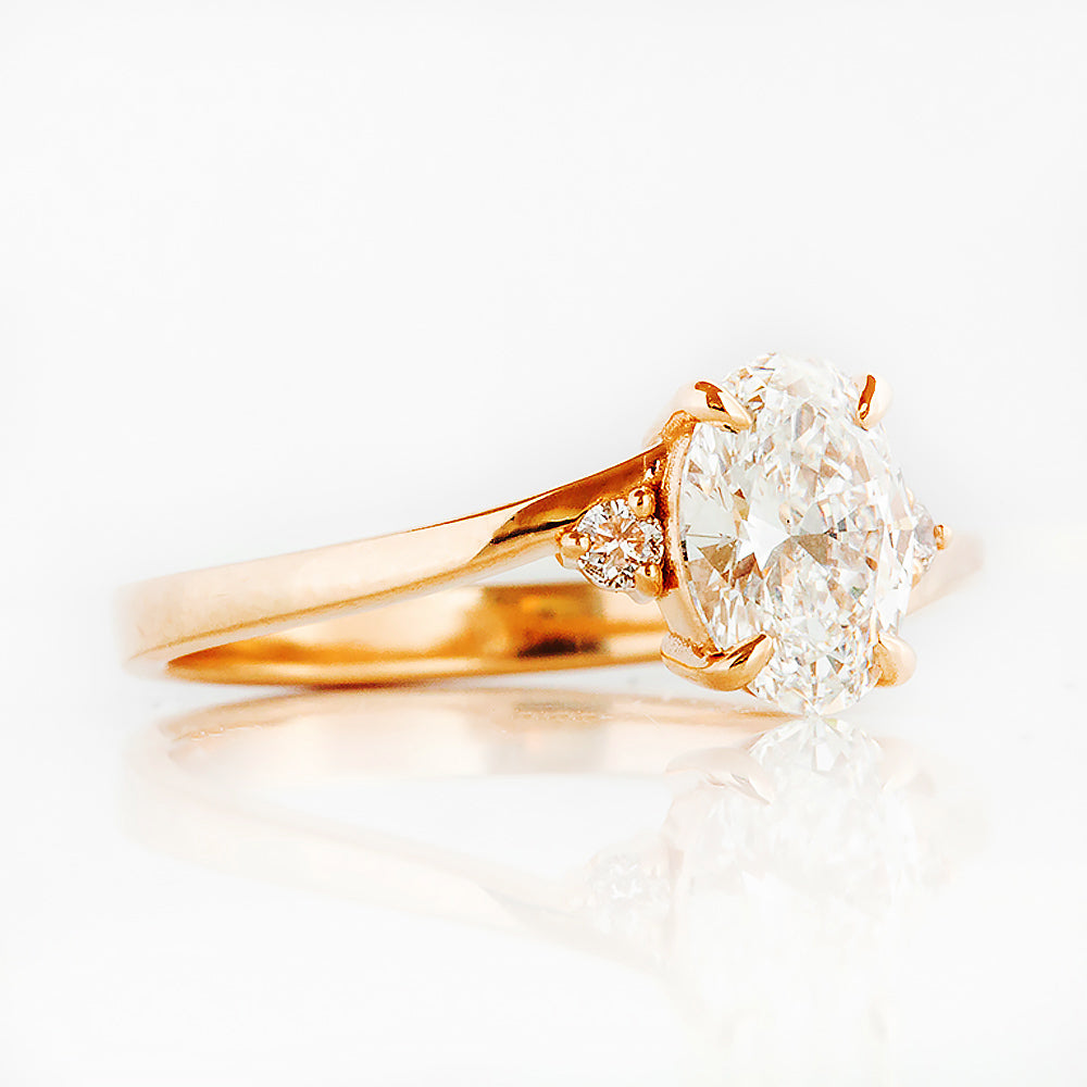 Georgie, a Lab Diamond Trilogy Ring - 1ct