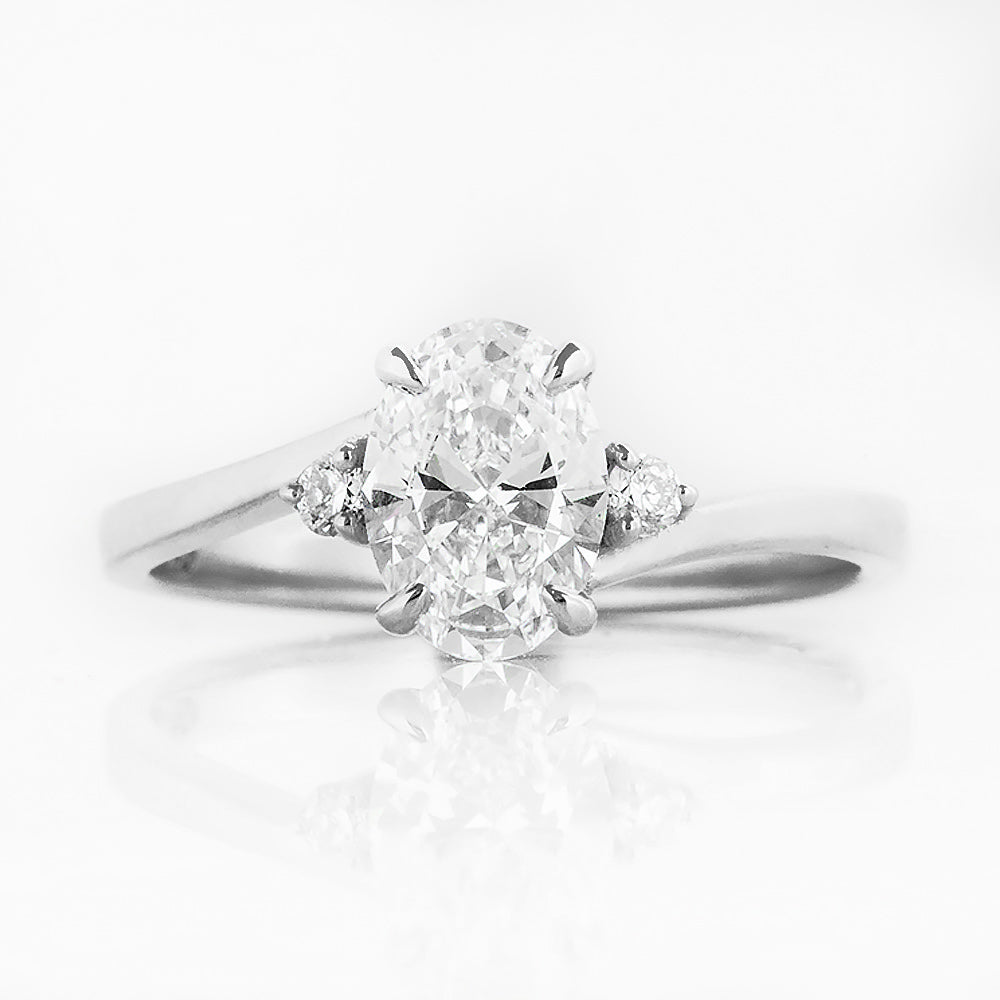 Georgie, a Lab Diamond Trilogy Ring - 1ct
