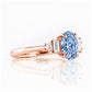 Chloe, Blue Lab Diamond Ring