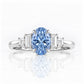 Chloe, Blue Lab Diamond Ring