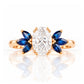 Olive, a Lab Diamond and Sapphire Ring - Victoria's Jewellery