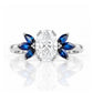 Olive, a Lab Diamond and Sapphire Ring - Victoria's Jewellery