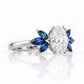 Olive, a Lab Diamond and Sapphire Ring - Victoria's Jewellery
