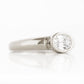 Oval cut Diamond Solitaire Signet Style Ring in White Gold - Victoria's Jewellery