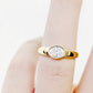 Oval cut Diamond Solitaire Signet Style Ring in Yellow Gold - Victoria's Jewellery