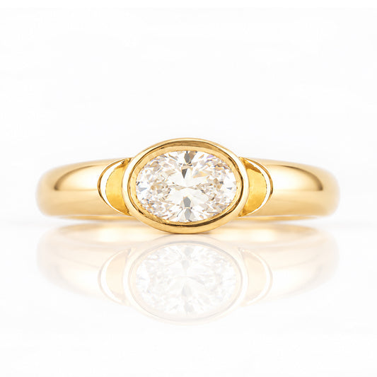 Nayeli, a Lab Diamond Signet Ring - Victoria's Jewellery