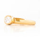 Oval cut Diamond Solitaire Signet Style Ring in Yellow Gold - Victoria's Jewellery