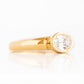 Oval cut Diamond Solitaire Signet Style Ring in Yellow Gold - Victoria's Jewellery