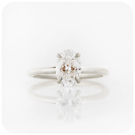 Zoey, a Platinum Lab Diamond Engagement Ring