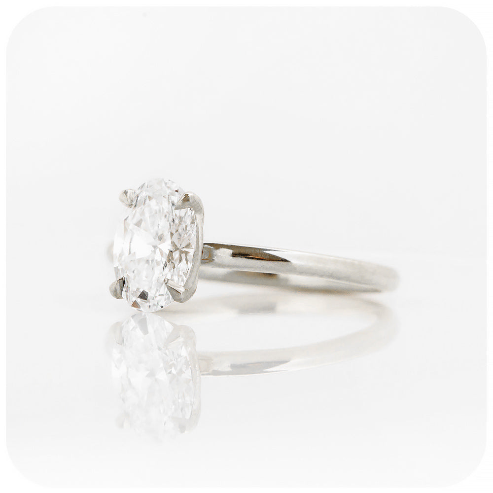 Zoey, Oval cut Diamond Solitaire Engagement Ring