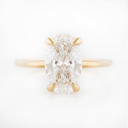 Oval cut Lab Diamond Solitaire Engagement Ring in Yellow Gold - Victoria's Jewellery