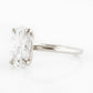 Oval cut Lab Diamond Solitaire Engagement Ring in White Gold - Victoria's Jewellery