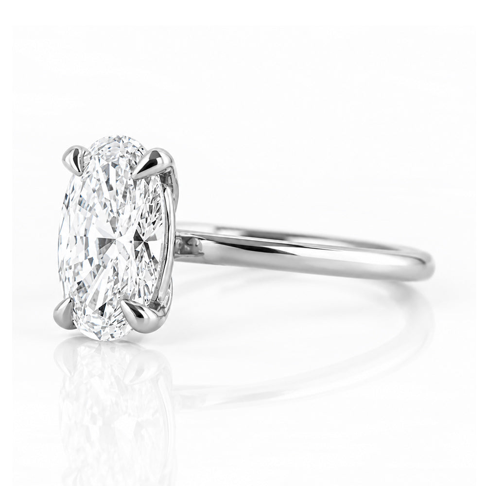 Zoey, Oval cut Lab Diamond Solitaire Ring - 2ct - Victoria's Jewellery