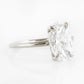 Oval cut Lab Diamond Solitaire Engagement Ring in White Gold - Victoria's Jewellery