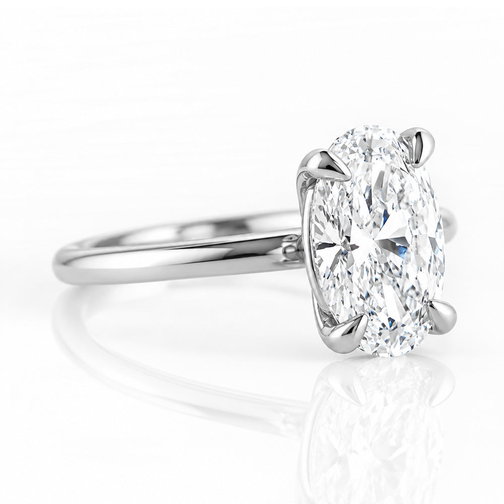 Zoey, Oval cut Lab Diamond Solitaire Ring - 2ct - Victoria's Jewellery