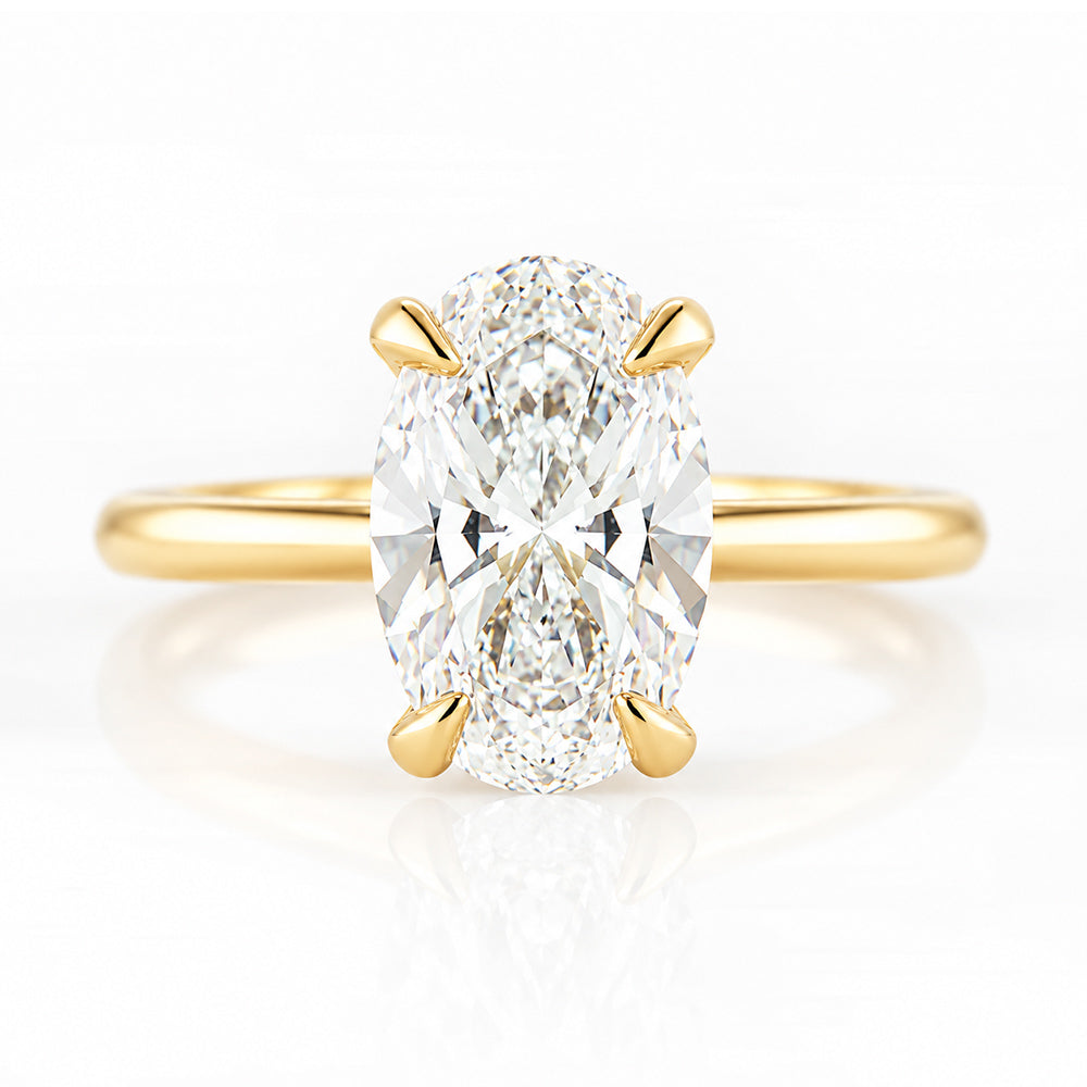 Zoey, Oval cut Lab Diamond Solitaire Ring - 2ct - Victoria's Jewellery