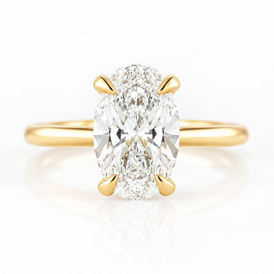 Zoey, Oval cut Lab Diamond Solitaire Ring - 2ct - Victoria's Jewellery