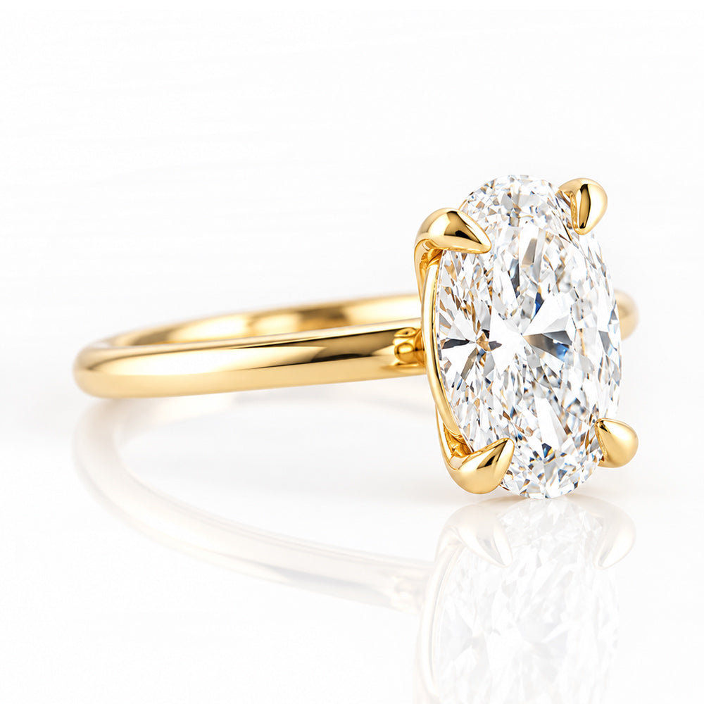 Zoey, Oval cut Lab Diamond Solitaire Ring - 2ct - Victoria's Jewellery
