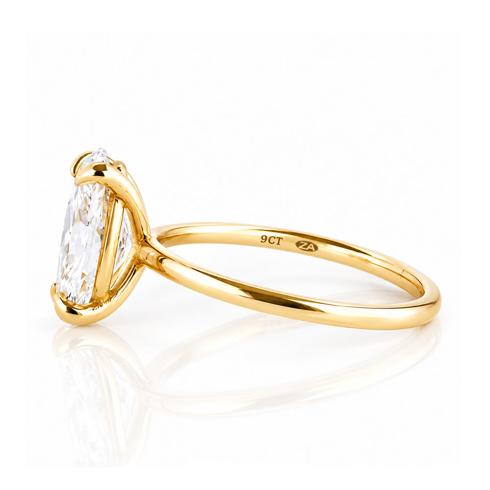 Zoey, Oval cut Lab Diamond Solitaire Ring - 2ct - Victoria's Jewellery