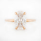 Oval cut Lab Diamond Solitaire Engagement Ring in Rose Gold - Victoria's Jewellery