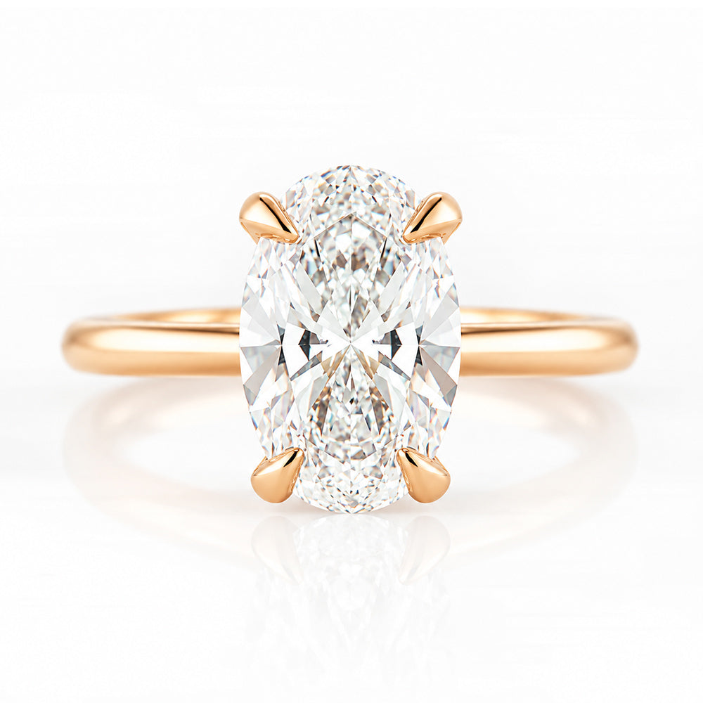 Zoey, Oval cut Lab Diamond Solitaire Ring - 2ct - Victoria's Jewellery