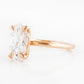 Oval cut Lab Diamond Solitaire Engagement Ring in Rose Gold - Victoria's Jewellery