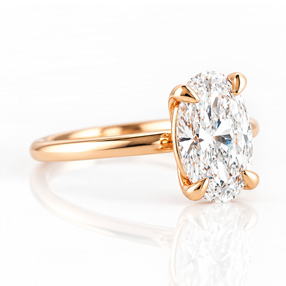 Zoey, Oval cut Lab Diamond Solitaire Ring - 2ct - Victoria's Jewellery