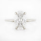 Oval cut Lab Diamond Solitaire Engagement Ring in White Gold - Victoria's Jewellery