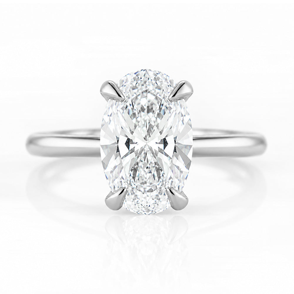 Zoey, Oval cut Lab Diamond Solitaire Ring - 2ct - Victoria's Jewellery
