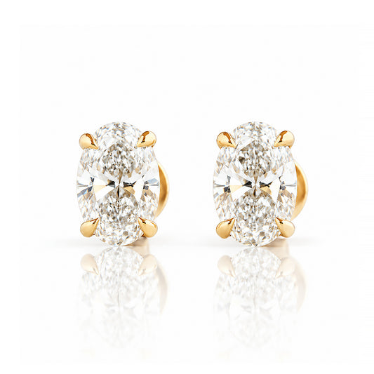 Luna, Lab Grown Diamond Stud Earring - 7x5mm